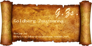 Goldberg Zsuzsanna névjegykártya